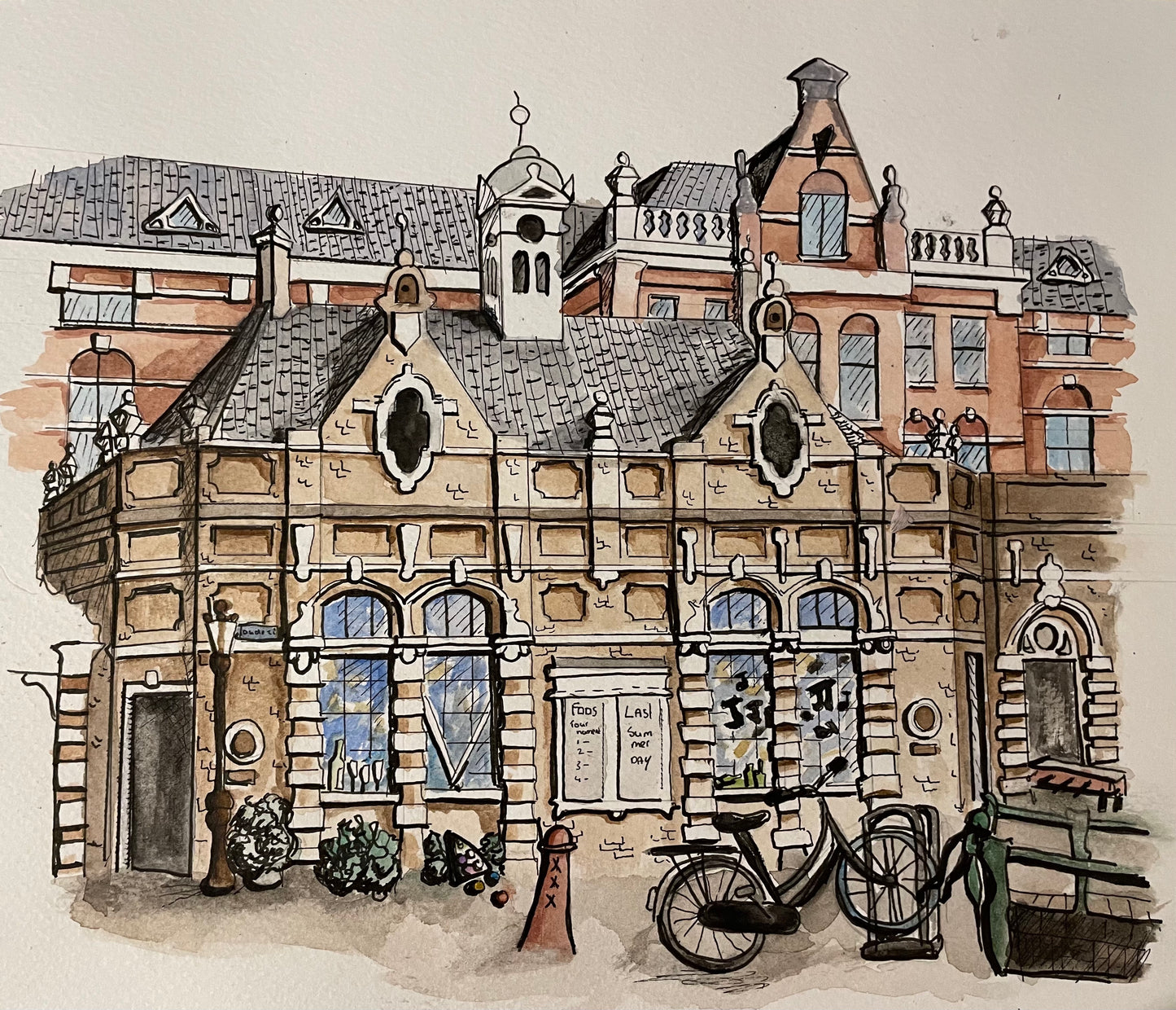 Lijntekening van een speciale plek